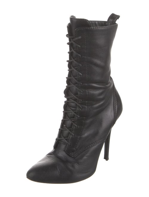 Giuseppe Zanotti x Balmain Leather Lace-Up Boots