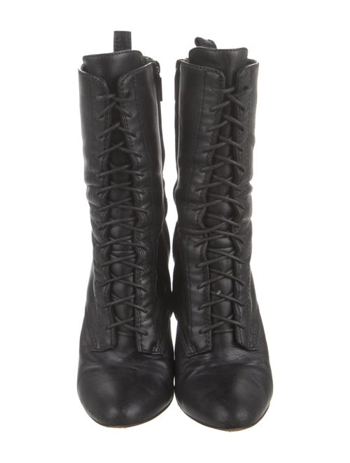 Giuseppe Zanotti x Balmain Leather Lace-Up Boots