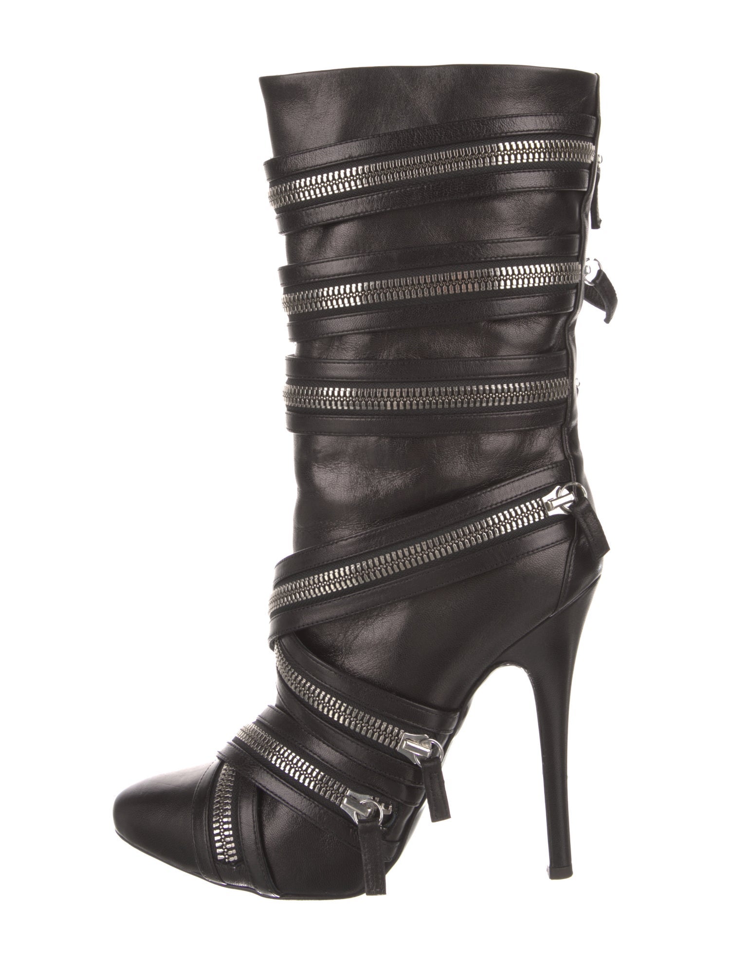 Giuseppe Zanotti x Balmain Leather Lace-Up Boots
