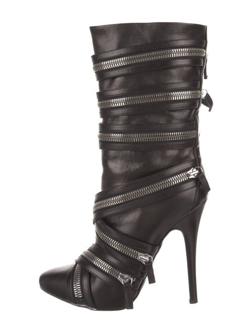 Giuseppe Zanotti x Balmain Leather Lace-Up Boots