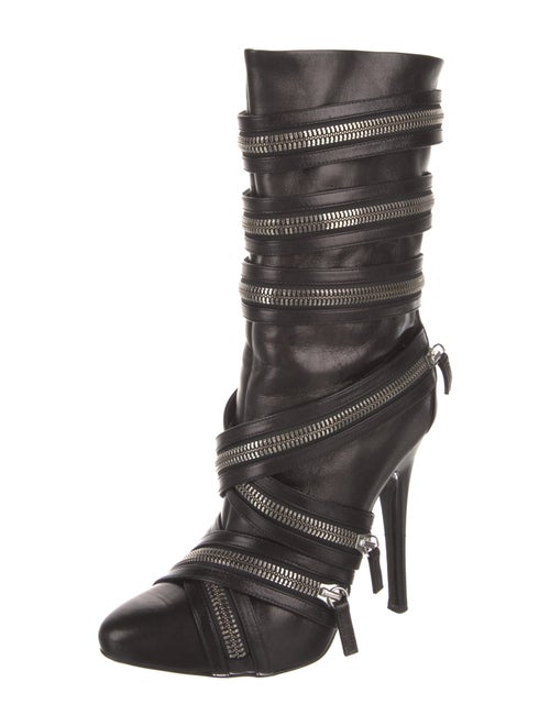 Giuseppe Zanotti x Balmain Leather Lace-Up Boots