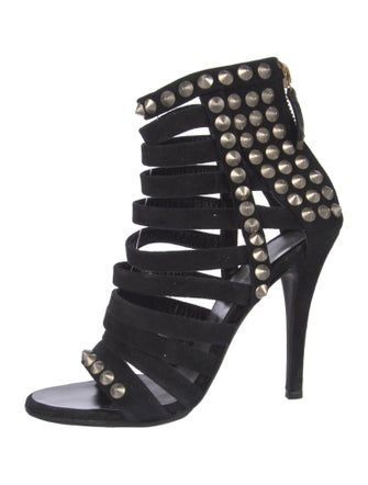 Giuseppe Zanotti x Balmain Suede Studded Accents Pumps