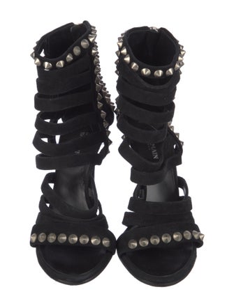 Giuseppe Zanotti x Balmain Suede Studded Accents Pumps