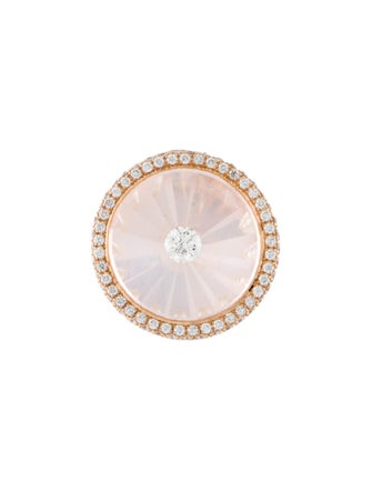 Bhansali 18K Quartz & Diamond Single Stud Earring