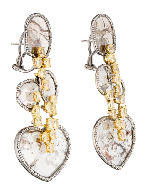 Bhansali 18K Diamond Slice Fancy Drop Earrings