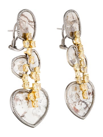 Bhansali Drop 18K Diamond Slice Fancy Earrings