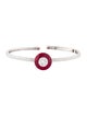 Bhansali 18K Synthetic Ruby & Diamond ONE Cuff Bracelet
