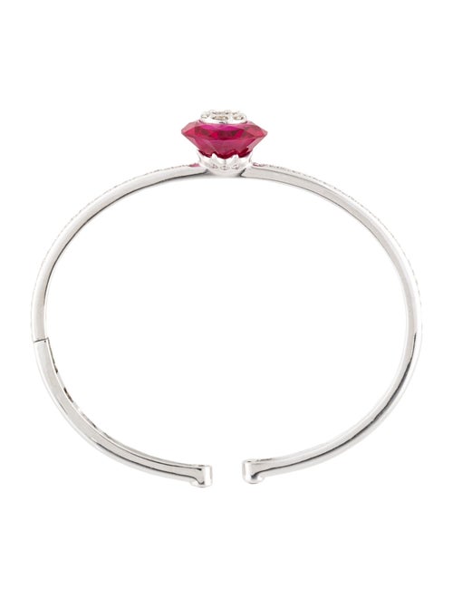 Bhansali 18K Synthetic Ruby & Diamond ONE Cuff Bracelet