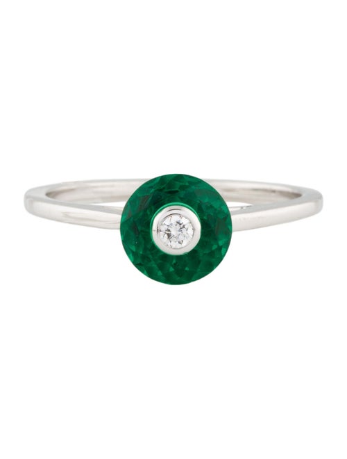 Bhansali 18K Synthetic Emerald & Diamond Cocktail Ring