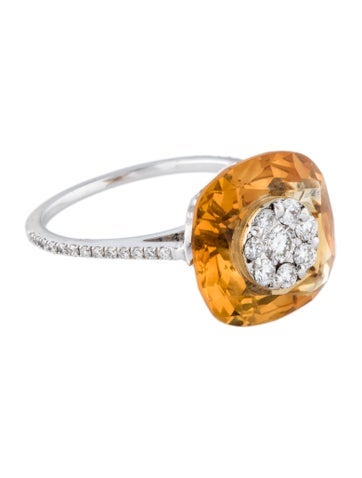 Bhansali Cocktail Ring 18K Citrine & Diamond RIng 6