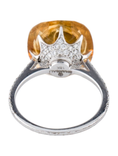 Bhansali 18K Citrine & Diamond Cocktail RIng