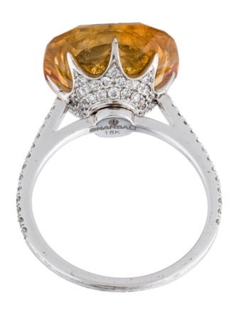 Bhansali 18K Citrine & Diamond Cocktail RIng