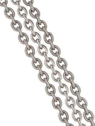 Bhansali 18K 9.00ctw Diamond Three Row Link Bracelet