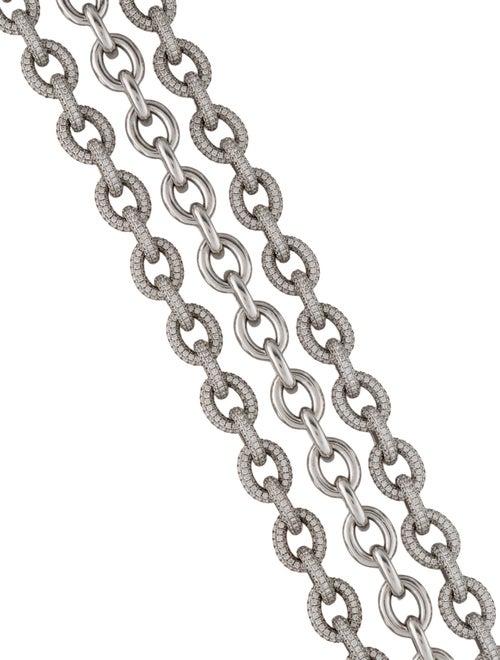 Bhansali 18K 9.00ctw Diamond Three Row Link Bracelet