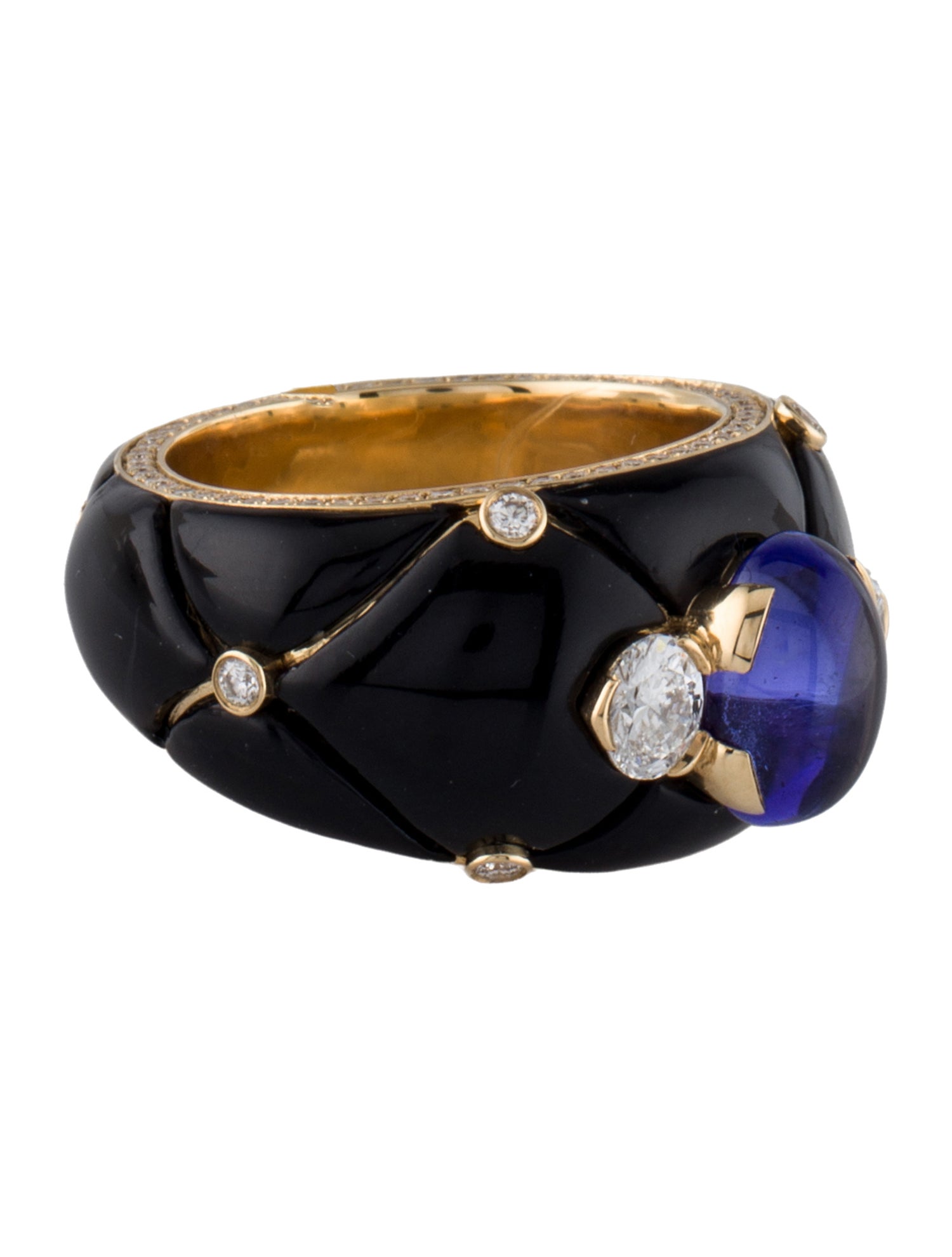 Bhansali 18K Tanzanite & Diamond Ceramic Cocktail Ring