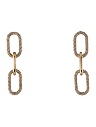 Bhansali 18K 1.84ctw Diamond Three-Link Drop Earrings