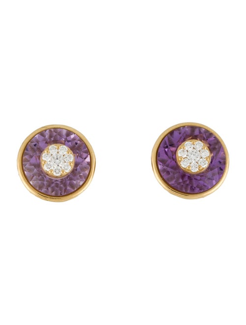 Bhansali 18K Amethyst & Diamond One Collection Stud Earrings