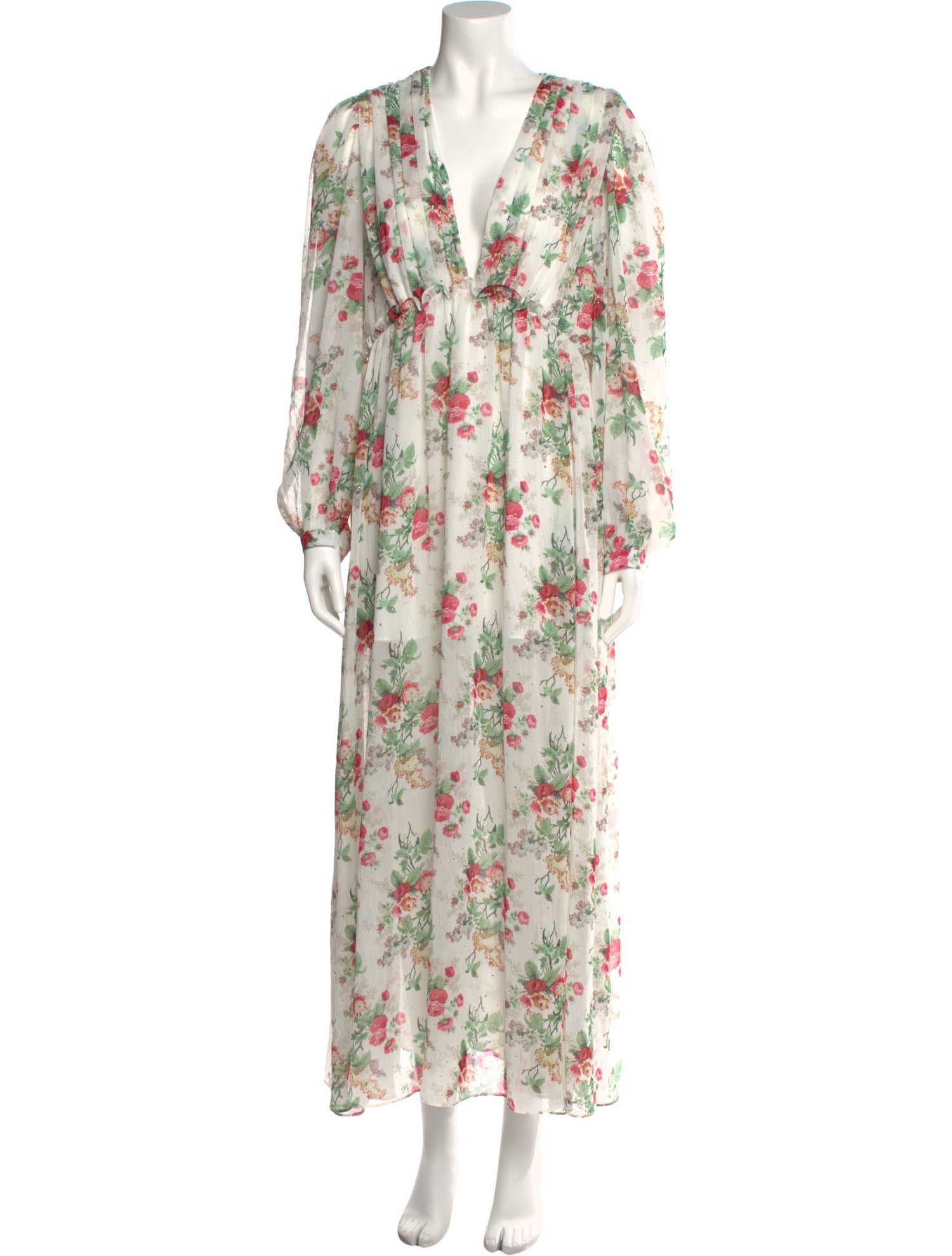 Beulah London Floral Print Knee-Length Dress