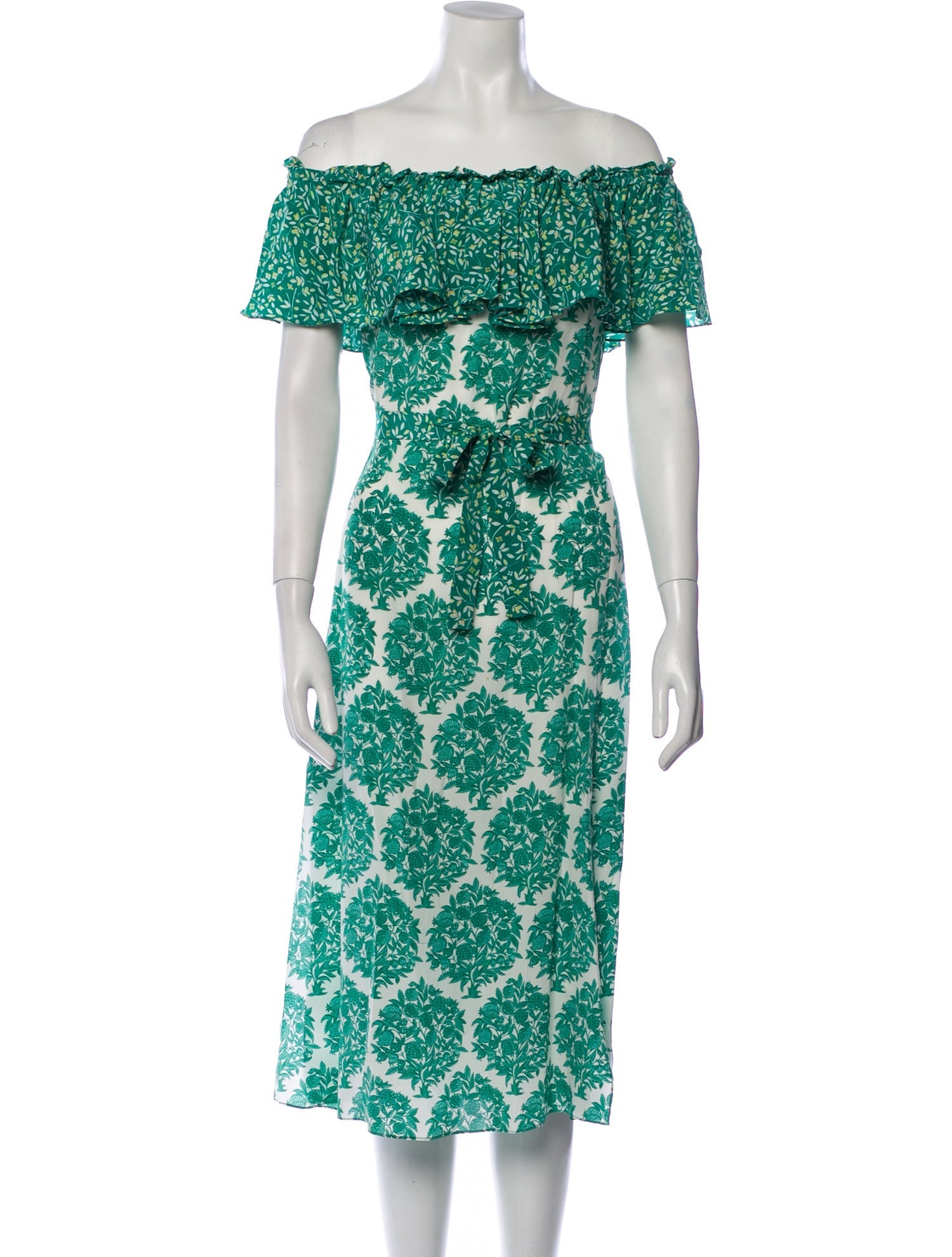 Beulah London Silk Midi Length Dress