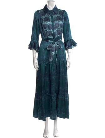 Beulah London Silk Long Dress
