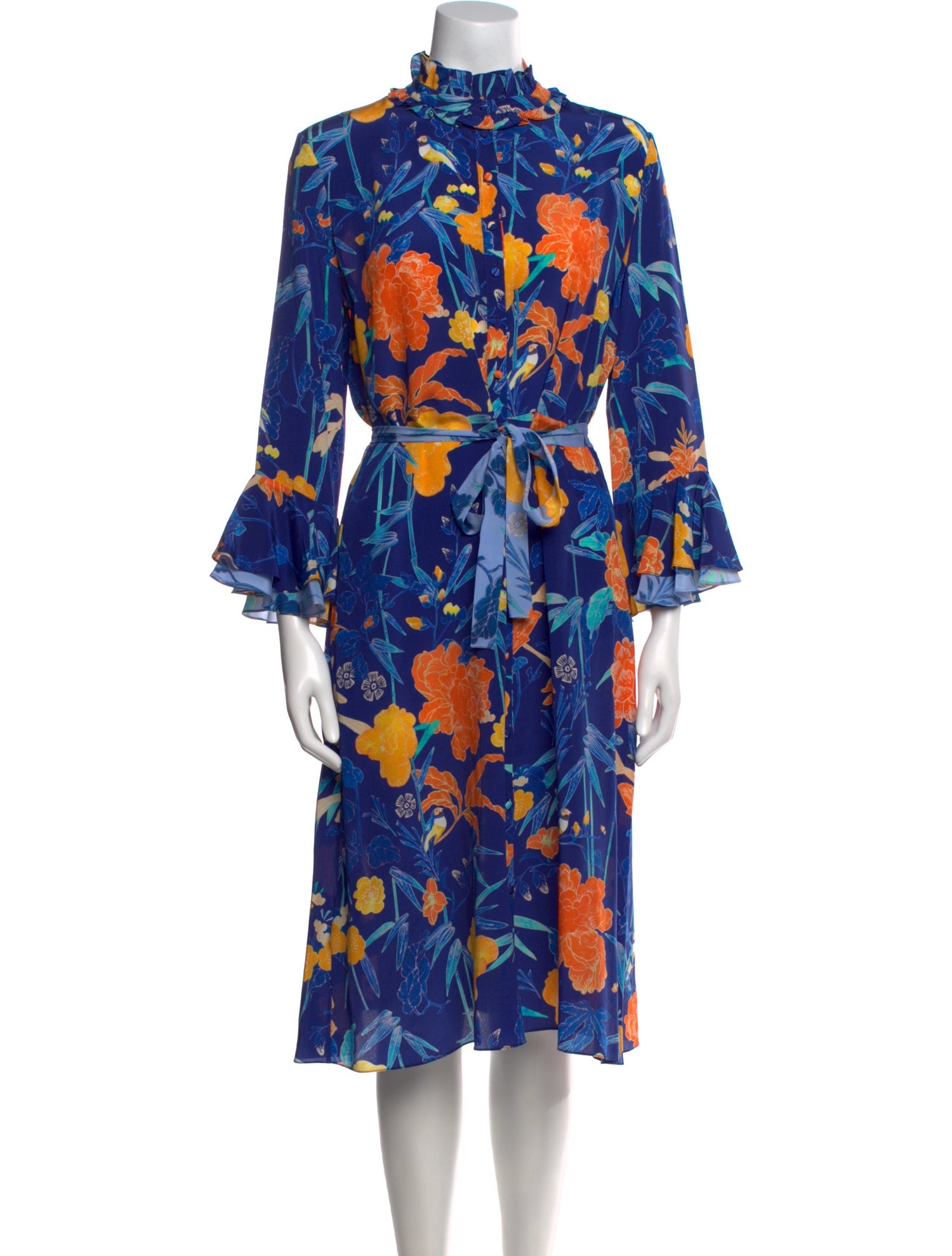 Beulah London Silk Midi Length Dress