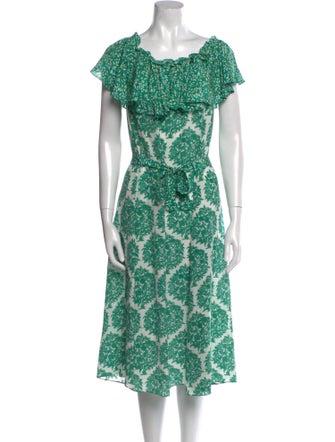 Beulah London Silk Midi Length Dress