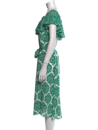 Beulah London Silk Midi Length Dress