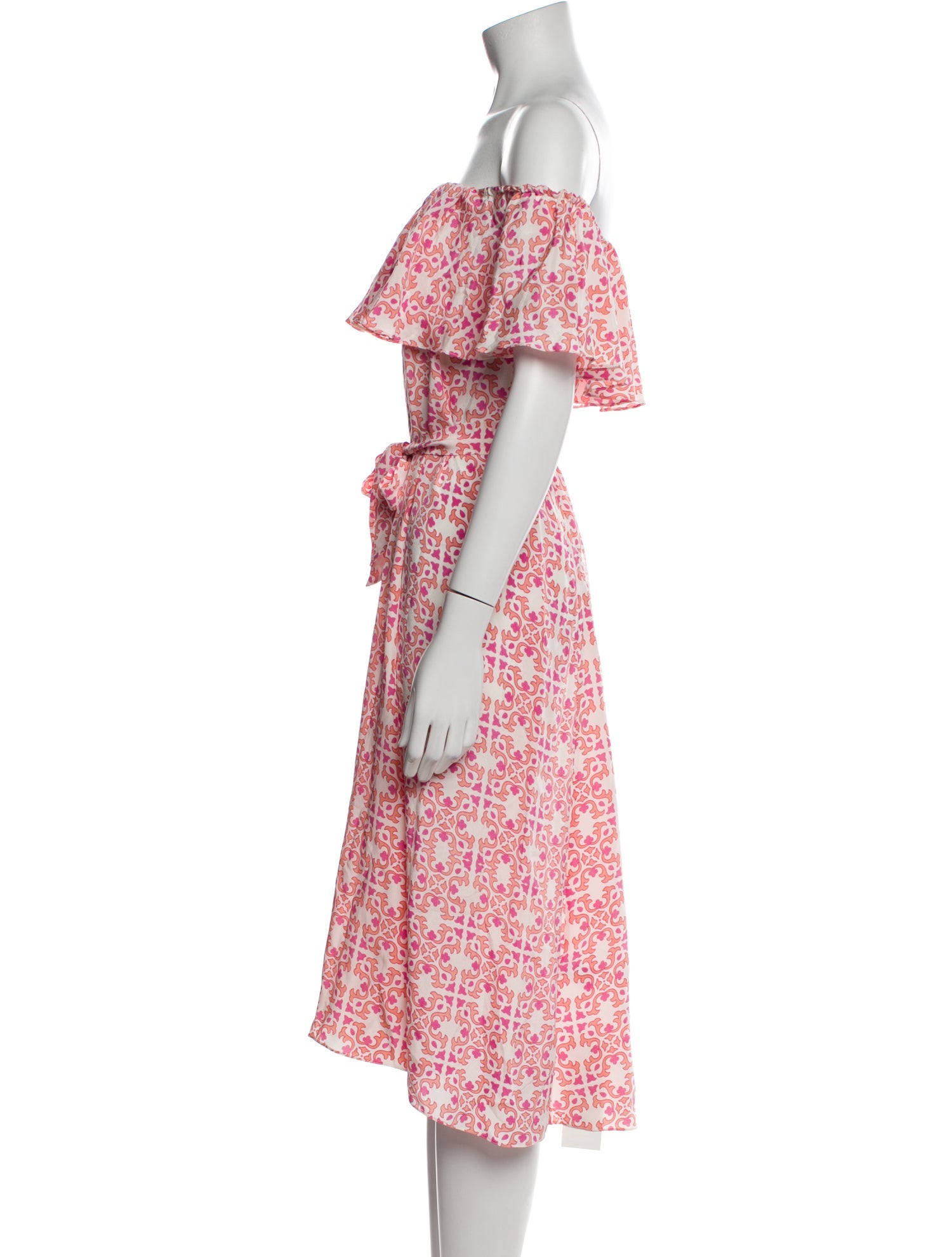 Beulah London Silk Midi Length Dress