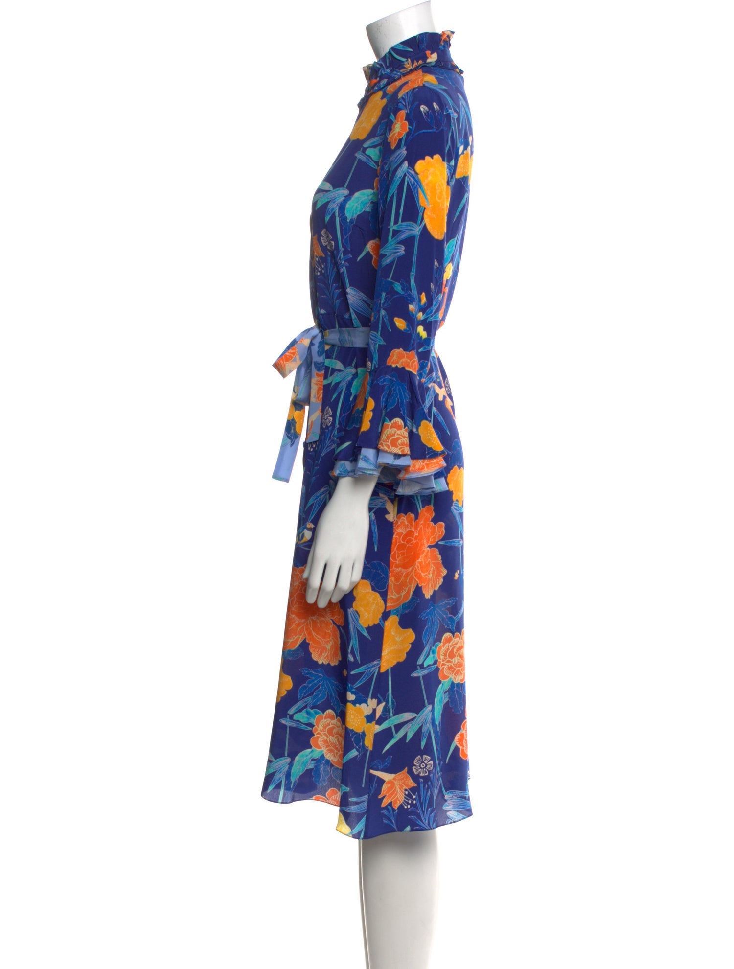 Beulah London Silk Midi Length Dress