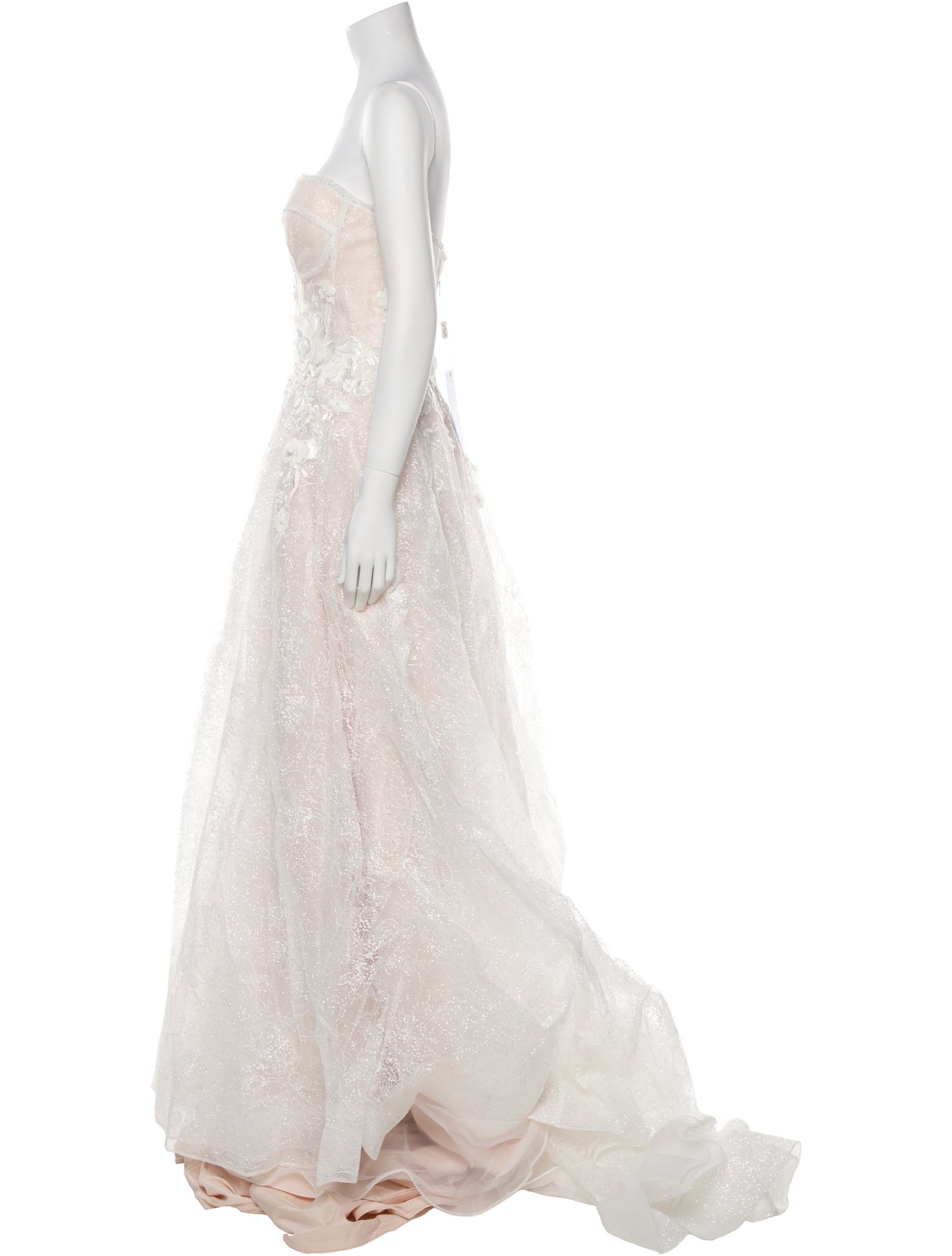 Abella Lace Pattern Long Dress