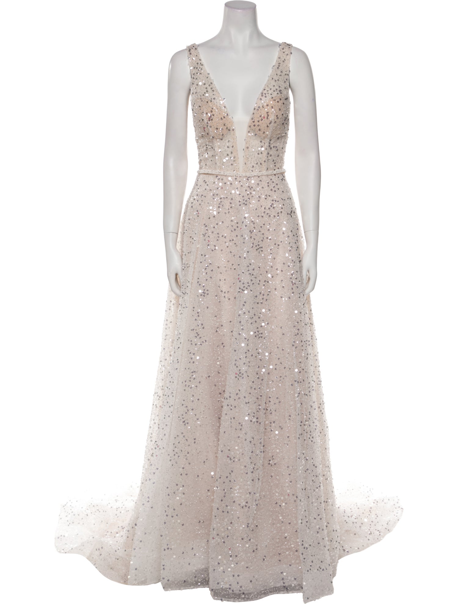 Abella Lace Pattern Long Dress