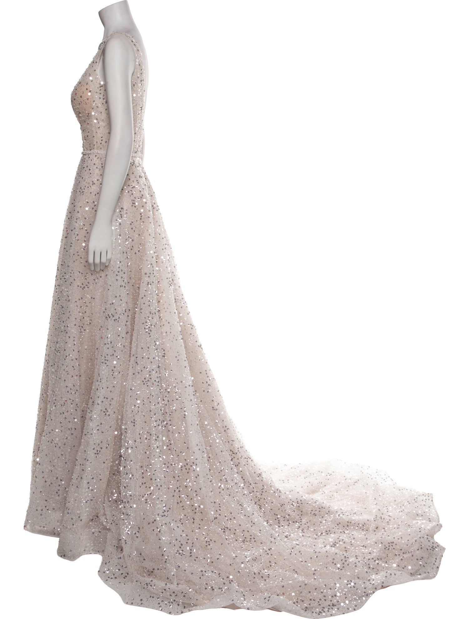 Abella Lace Pattern Long Dress