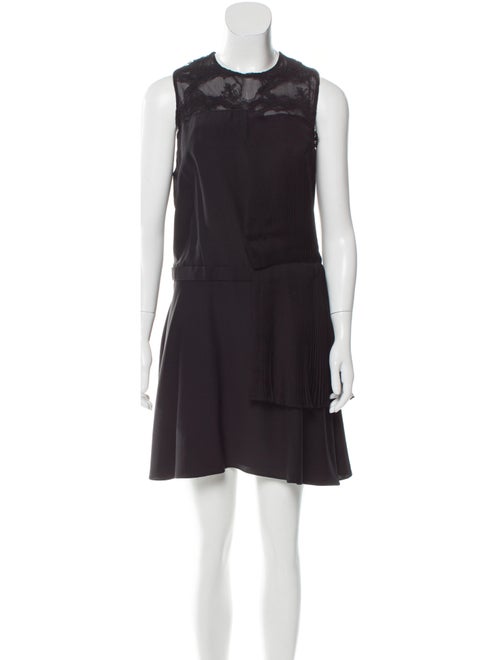 Bibhu Mohapatra Silk Pleated-Trimmed Dress