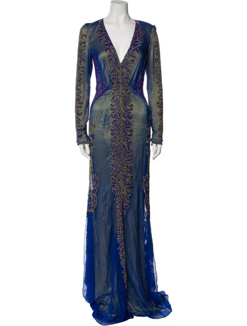 Bibhu Mohapatra Plunge Neckline Long Dress