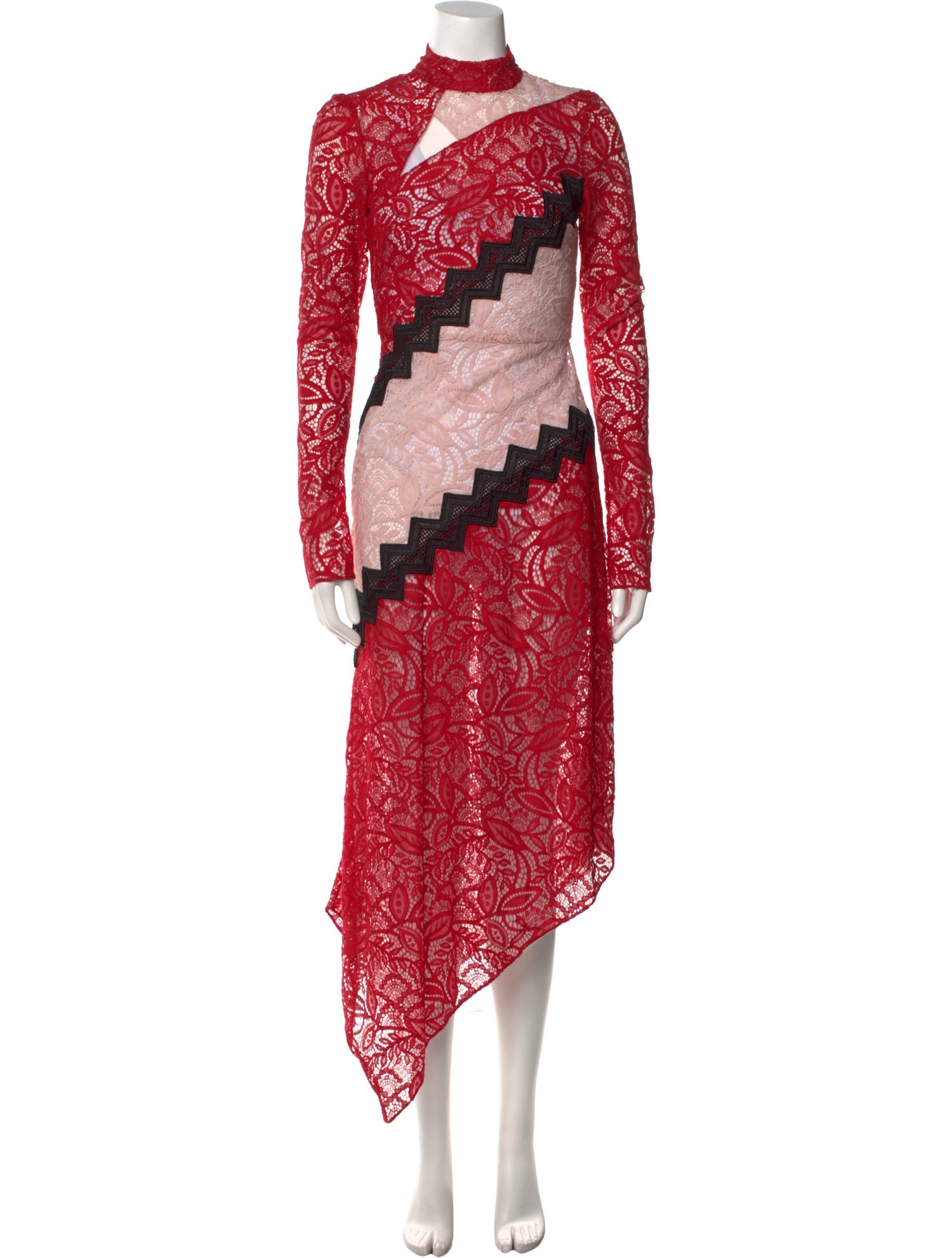 Bibhu Mohapatra Lace Pattern Long Dress