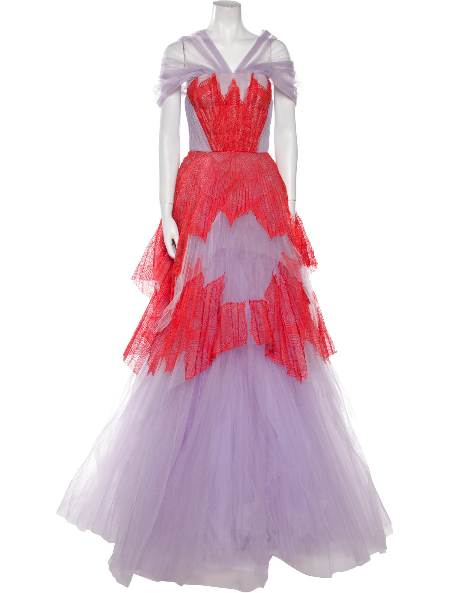 Bibhu Mohapatra Lace Pattern Long Dress