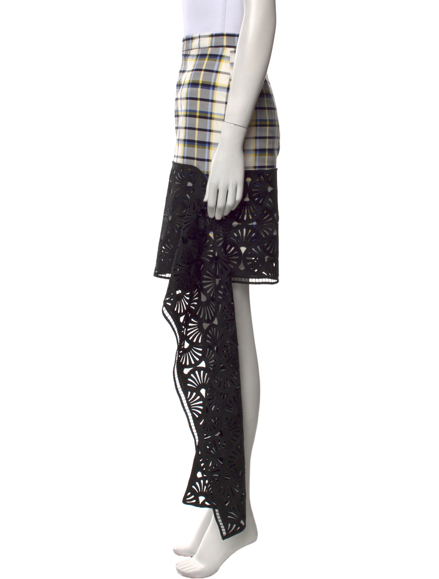 Bibhu Mohapatra Plaid Print Midi Length Skirt