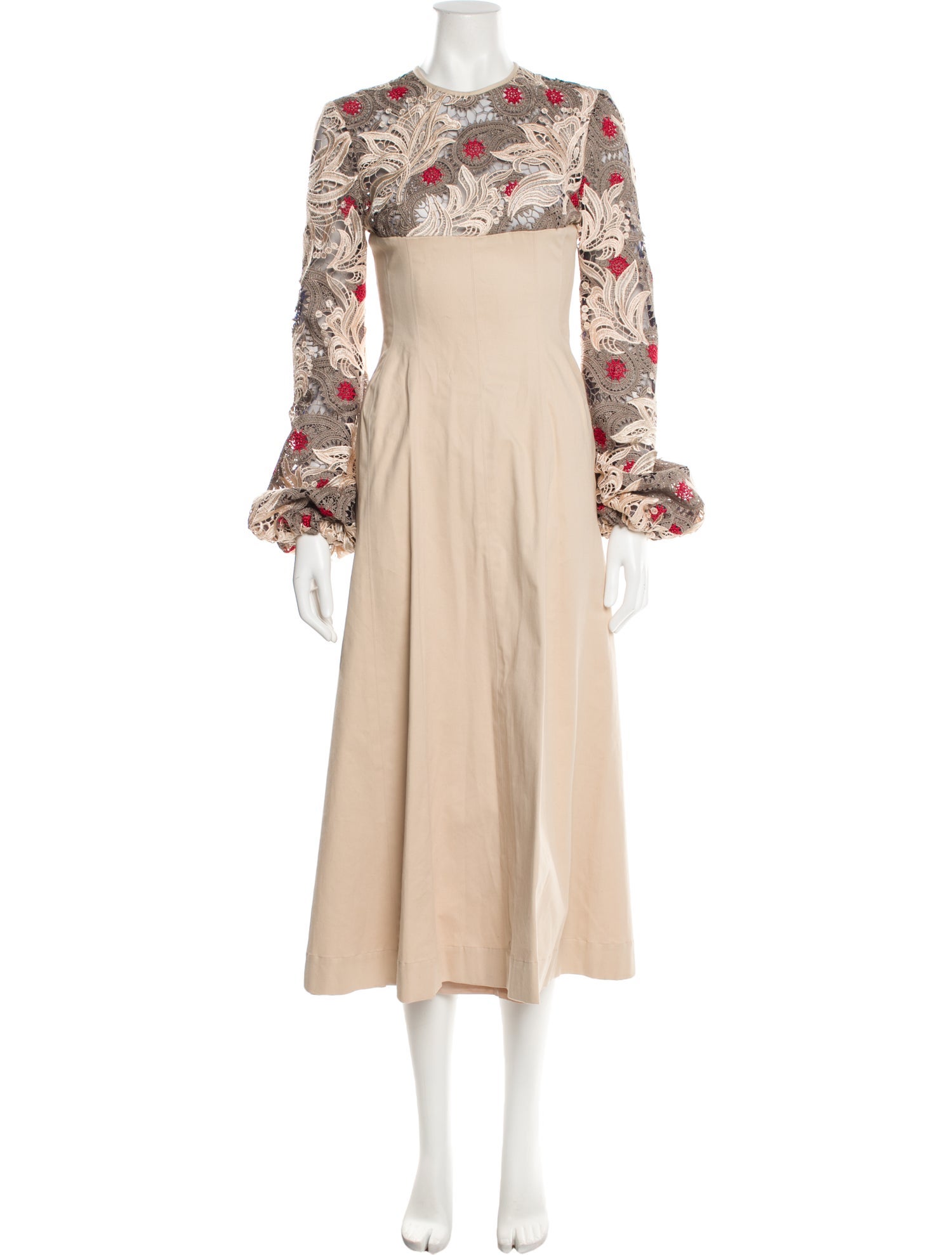 Bibhu Mohapatra Lace Pattern Long Dress