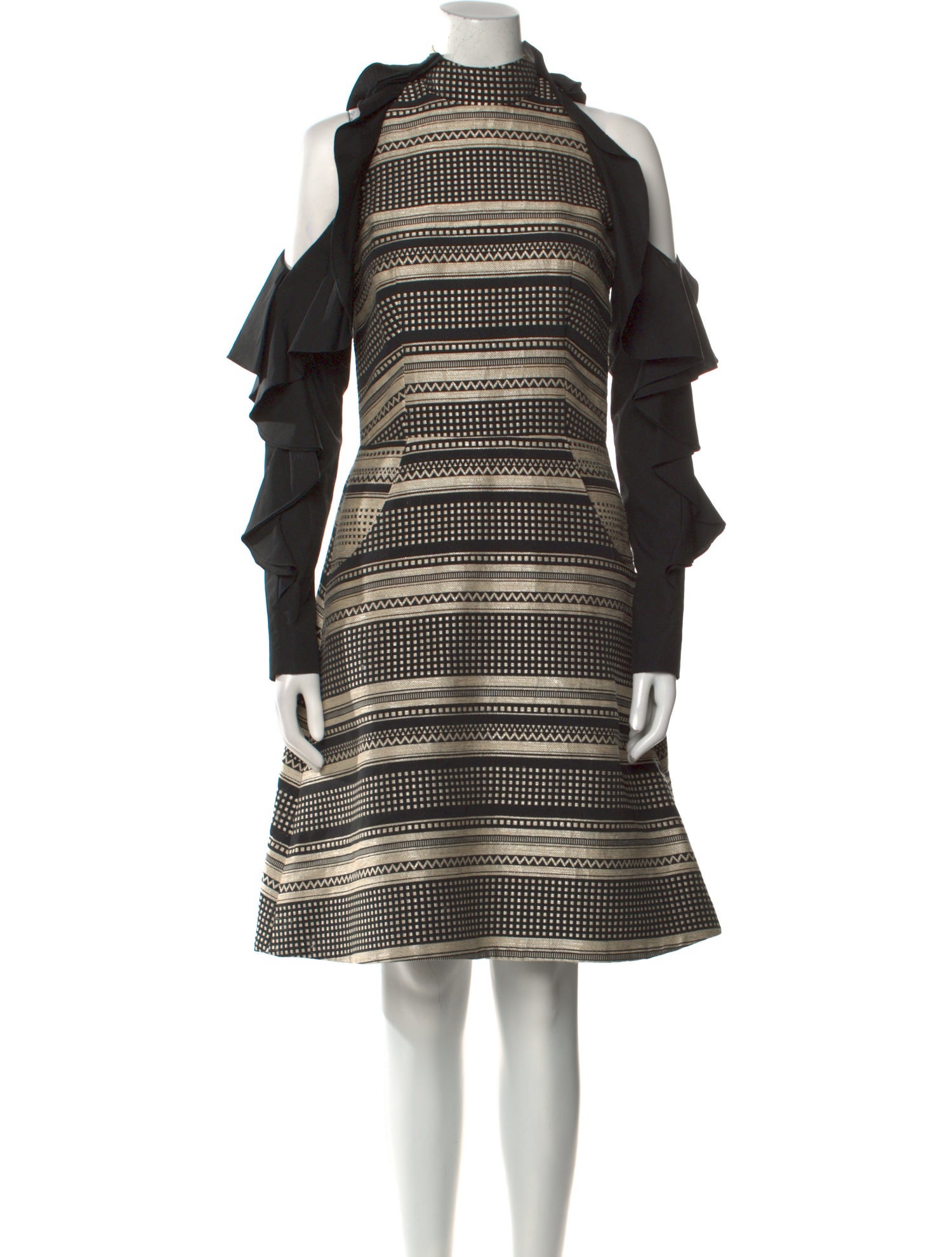 Bibhu Mohapatra Striped Knee-Length Dress
