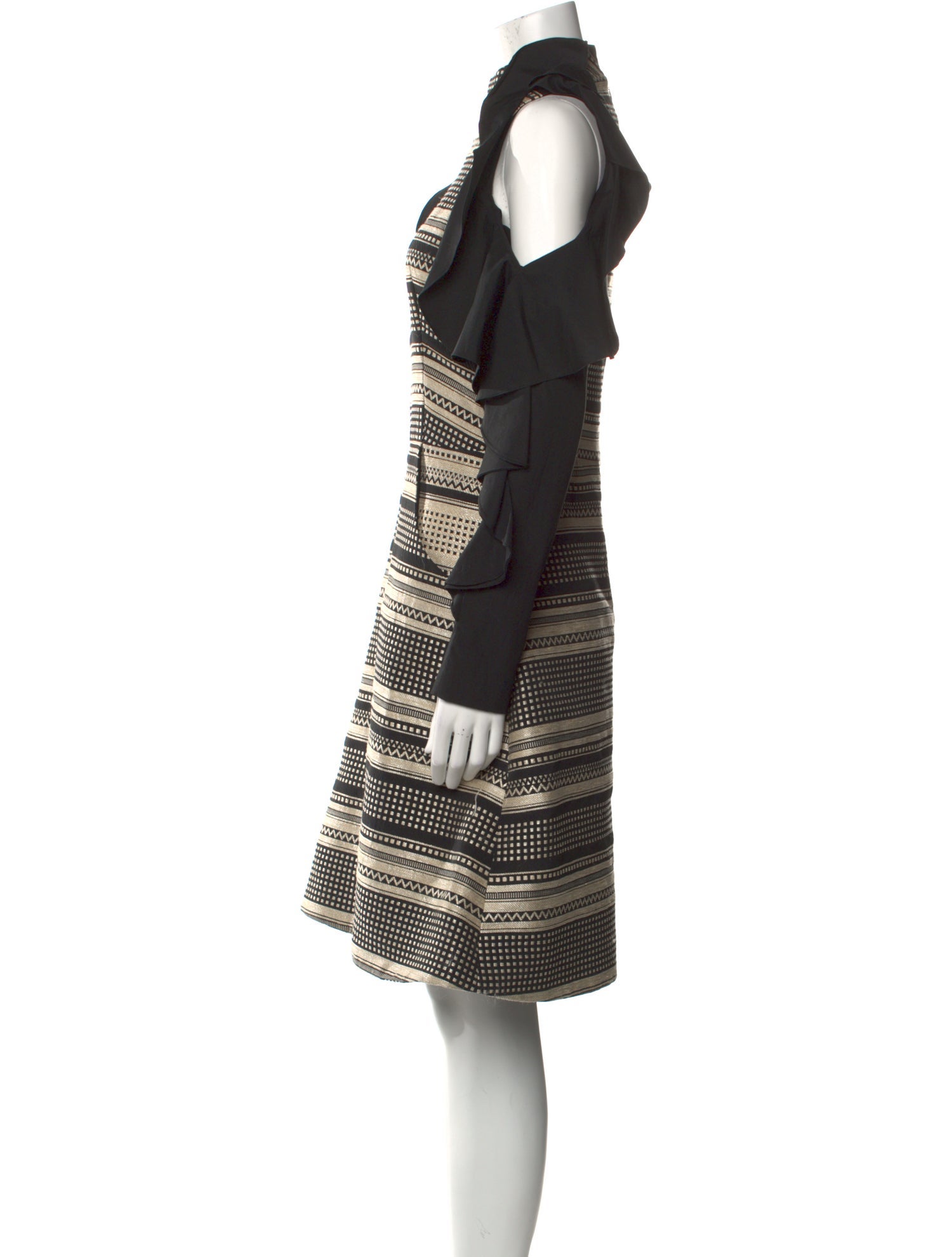 Bibhu Mohapatra Striped Knee-Length Dress
