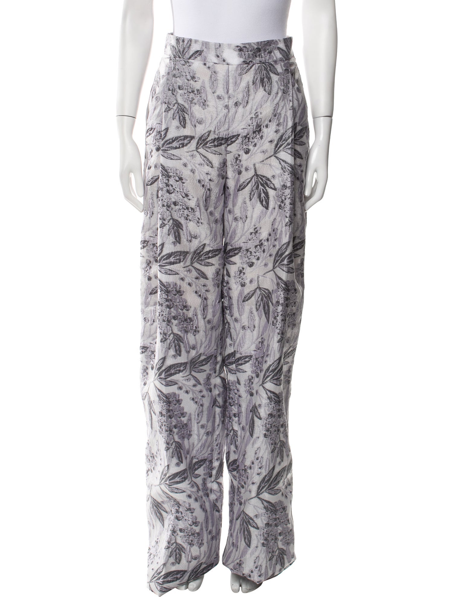 Bibhu Mohapatra Floral Print Wide Leg Pants