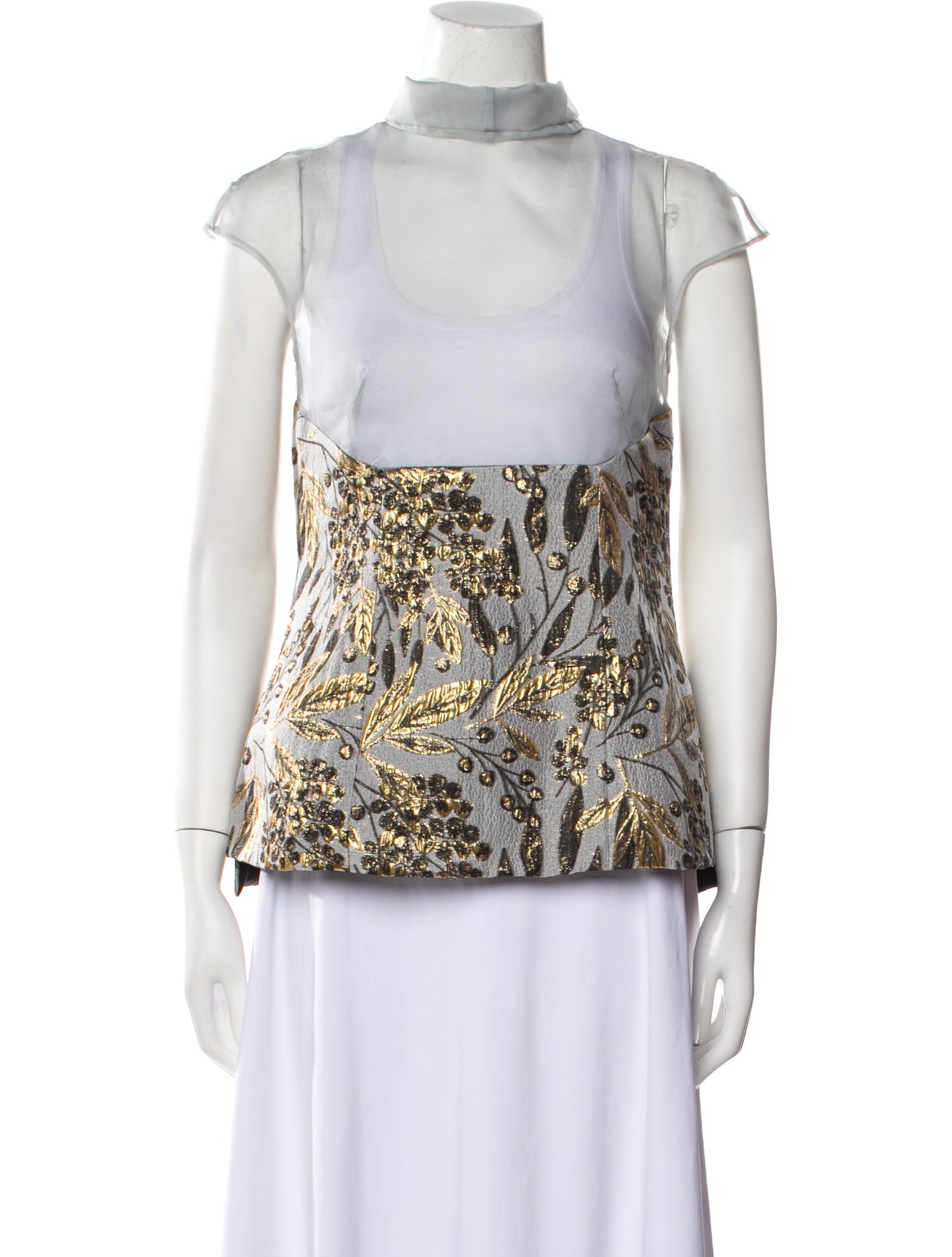 Bibhu Mohapatra Printed Mock Neck Blouse