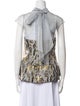 Bibhu Mohapatra Printed Mock Neck Blouse