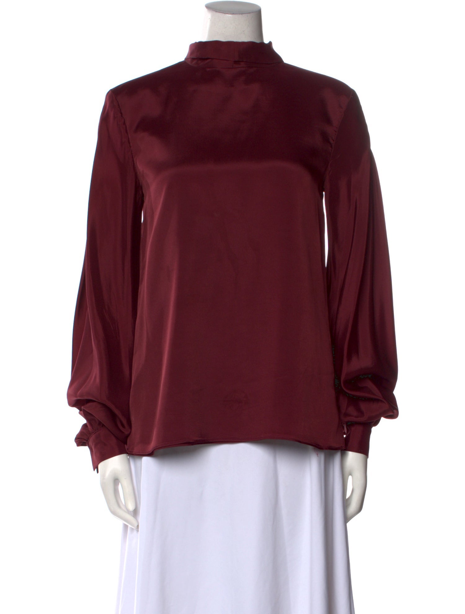 Bibhu Mohapatra Mock Neck Long Sleeve Blouse