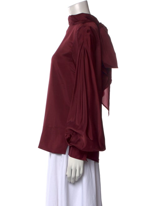 Bibhu Mohapatra Mock Neck Long Sleeve Blouse