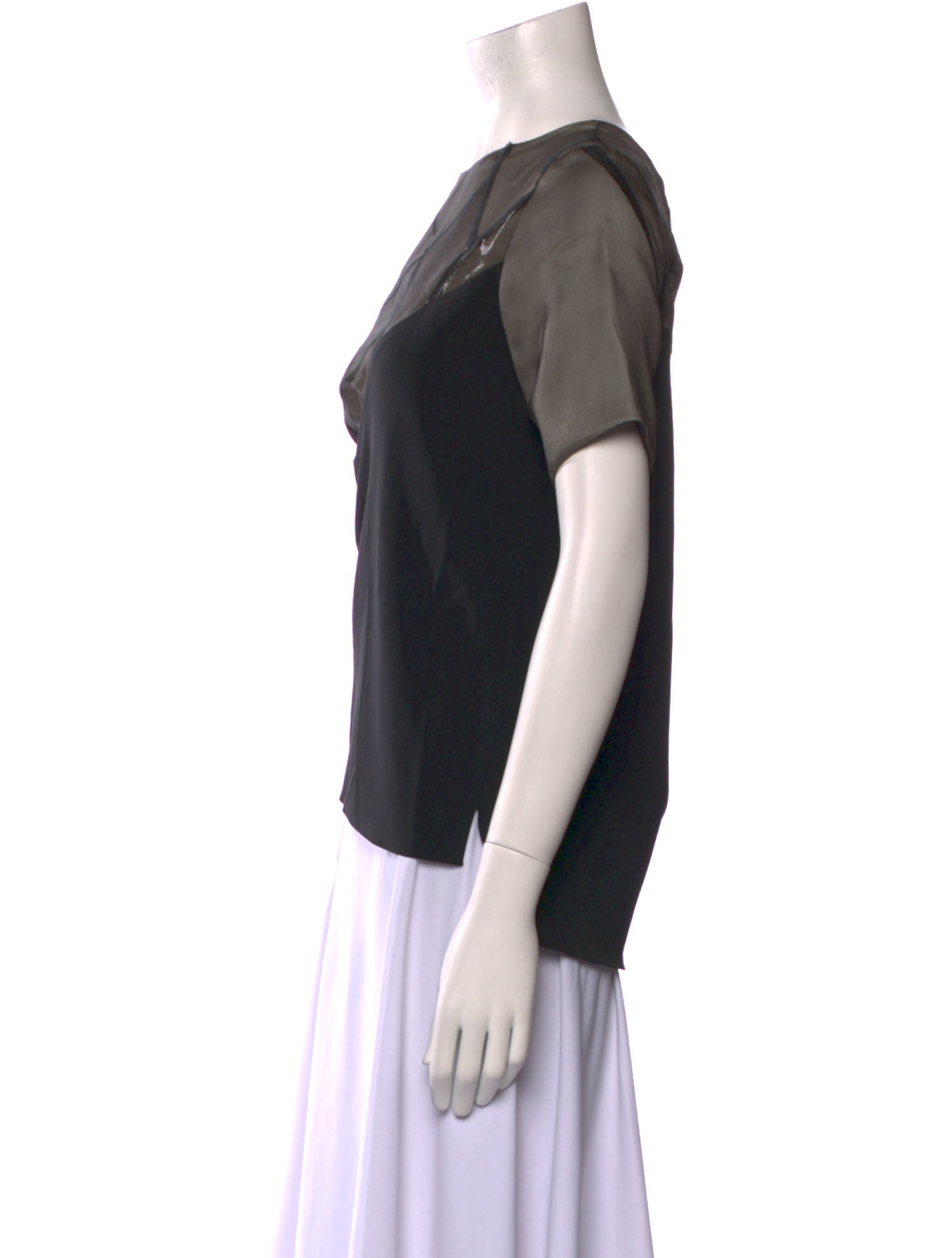 Bibhu Mohapatra Bateau Neckline Short Sleeve T-Shirt