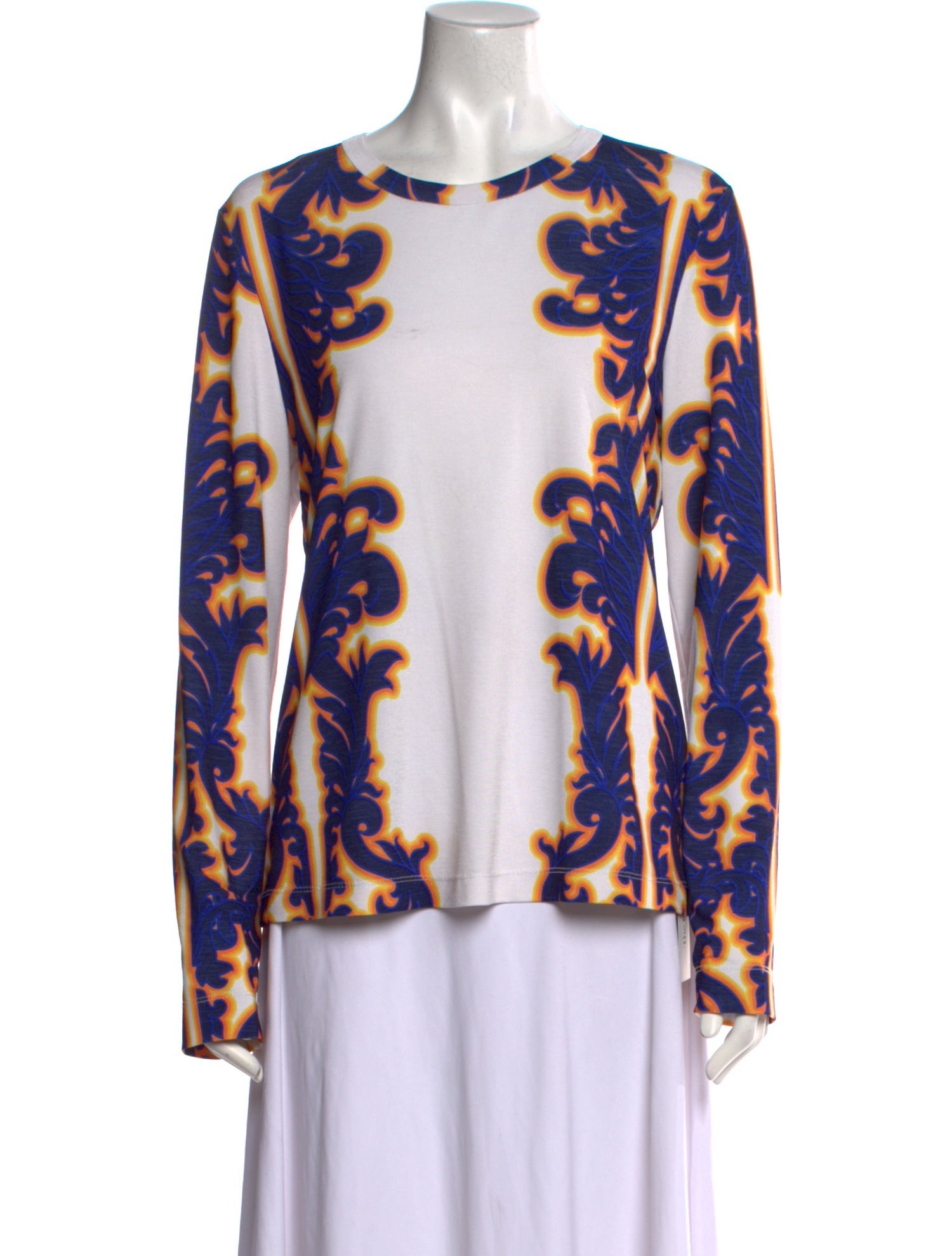 Bibhu Mohapatra Printed Bateau Neckline Top