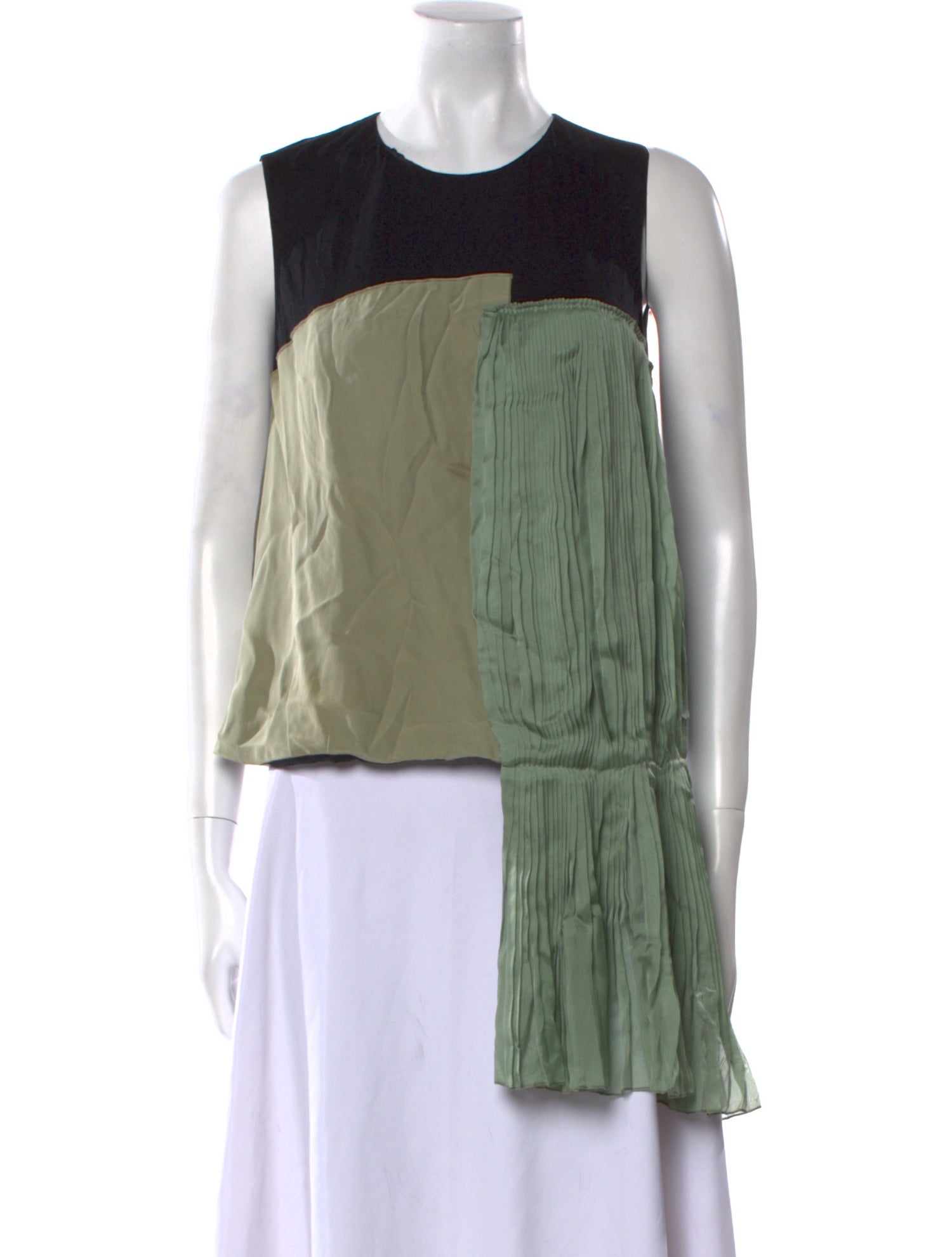 Bibhu Mohapatra Silk Colorblock Pattern Top