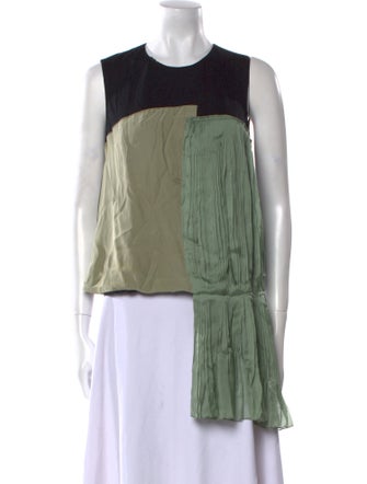 Bibhu Mohapatra Silk Colorblock Pattern Top