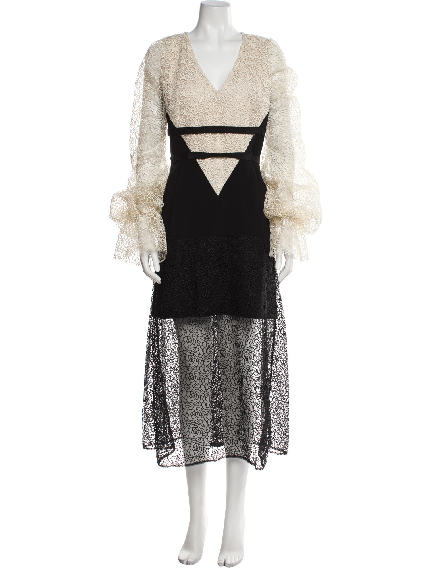 Bibhu Mohapatra Lace Pattern Long Dress